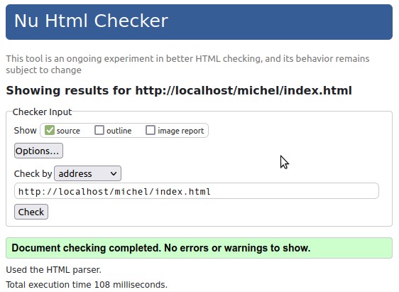 Nu Html Checker - local service