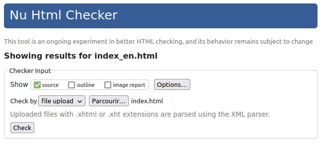 Nu Html Checker - checking local file
