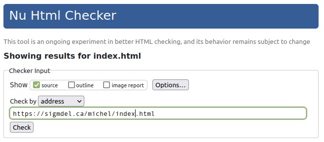 Nu Html Checker - checking remote file