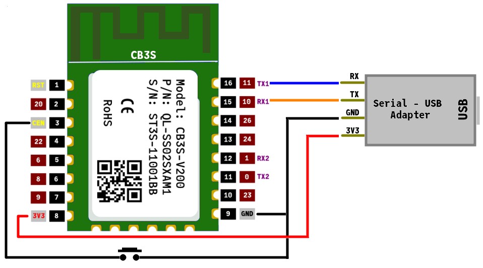 flashing CB3S-V200 module