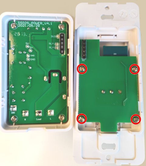 Two PCBs inside the switch