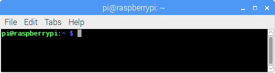 Raspbian LXTerminal prompt