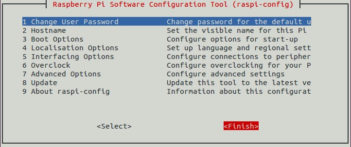 Main menu - Memory Finish