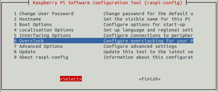 Advanced Options - Overclock