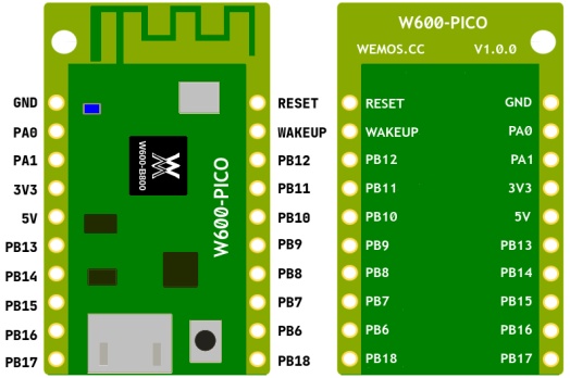 W600-Pico pinout