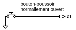 Schema du bouton-poussoir