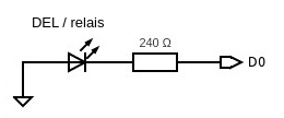 Schema de la DEL / relais