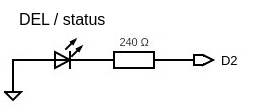 Schema de la DEL / status